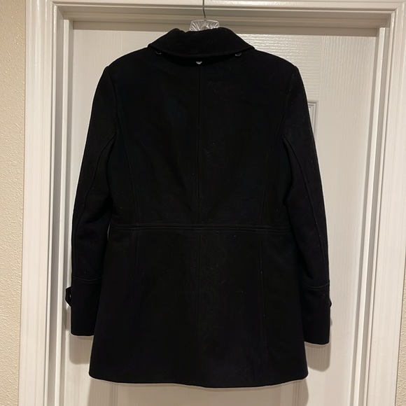 Michael Kors Black Wool Coat Jacket Size 6 - Picture 7 of 11